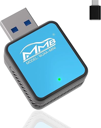 MMB Adattatore CarPlay Wireless Auto Adattatore Mini CarPlay per iPhone 2024 Upgrade Wireless CarPlay Adattatore per Connessione Auto e iOS 10+, 5GHz WiFi - Fashionser