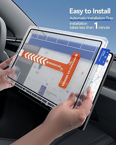 LANTU 2 pellicole protettive per Tesla Model Y 2025 e Model 3 2024 – 2025 Opaco, antiriflesso 15,4' e 8', display posteriore 9H, in vetro temperato con kit di installazione Tesla Juniper Highland - Fashionser