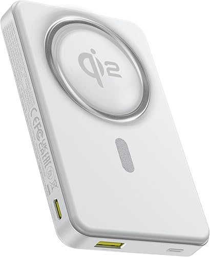 Baseus Magsafe Power Bank, Qi2 Magsafe Powerbank 10000mAh, 15W Batteria Esterna Wireless Magnetica, Mini Power Bank USB-C PD 22.5W Carica Veloce, Batteria Esterna per iPhone 16/15/14/13, Nero - Fashionser