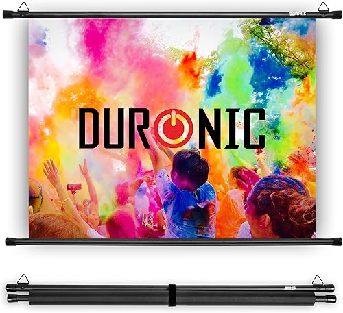 Duronic BPS70/43 - Schermo di proiezione HD semplice da montare a parete, per scuola, teatro, cinema, casa, schermo da 70 pollici, 4:3, bianco opaco (dimensioni: 142 x 107 cm) - Fashionser