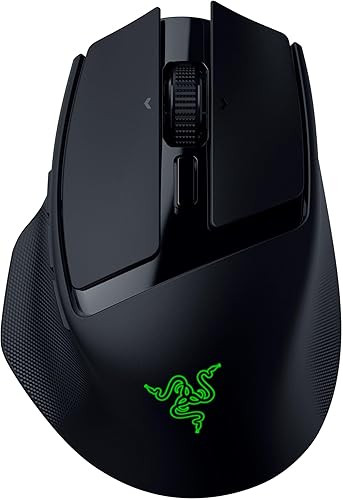 Razer Basilisk Mobile - Piccolo mouse ergonomico portatile da gioco senza fili - AI Prompt Master - Sensore Focus X 18K (connettività tri-mode, fino a 105 ore, switch del mouse Gen-3) Nero - Fashionser