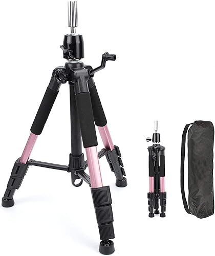 Beyond Your Thoughts Supporto per testa di bambola, regolabile, 135 cm-60 cm, leggero, portatile, con custodia, supporto da lavoro per parrucchieri - Fashionser