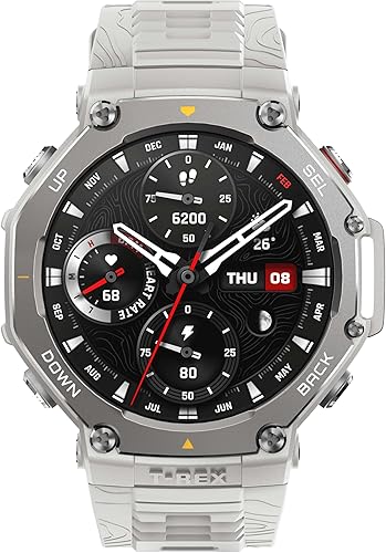 Amazfit T-Rex 3 Outdoor Smartwatch 48mm Display AMOLED, Mappe & Navigazione Offline,6 Sistemi Satellitari Dual Band GPS, 27 Giorni di Durata Batteria,Pagamento NFC, 170+ Modalità Sport per Avventura - Fashionser