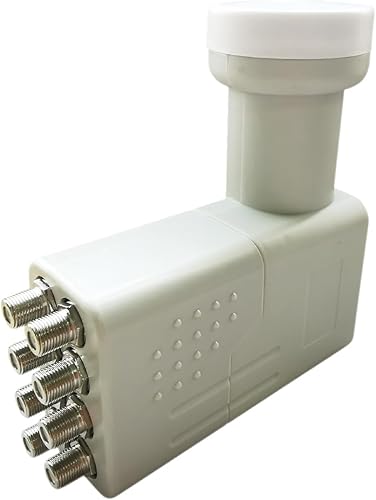Digiquest Convertitore LNB 8 OUT indipendenti consente la connessione fino a otto decoder o televisori con tuner satellitare integrato | Doppia schermatura | Per segnali HD e 4K - Fashionser