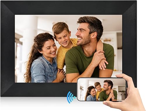 Cornice Digitale WiFi Hyjoy 8 Pollici Cornici Digitali Smart con Display Touchscreen IPS HD, 8GB di archiviazione per condividere foto o video ovunque tramite l'applicazione AiMOR - Fashionser