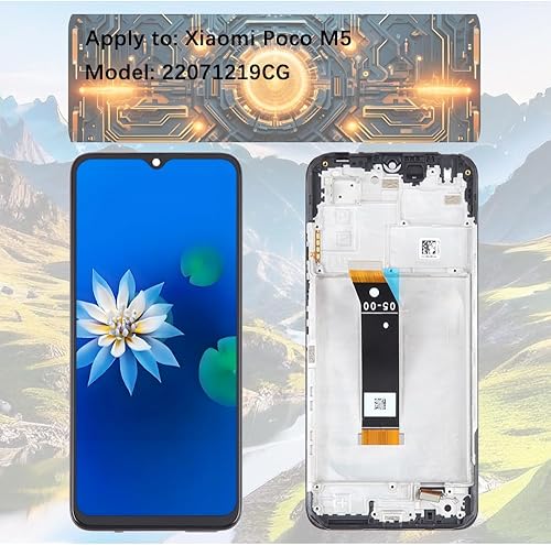H&LYCYJ Schermo display per Xiaomi Poco M5 22071219CG LCD schermo di ricambio kit assembly con cornice - Fashionser
