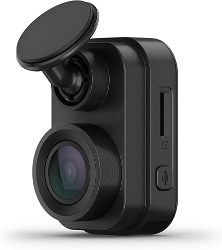 Garmin Dash Cam Mini 2, 1080p angolo 140 gradi, controllo vocale, sorveglia l'auto in sosta, salvataggio in cloud, Nero - Fashionser