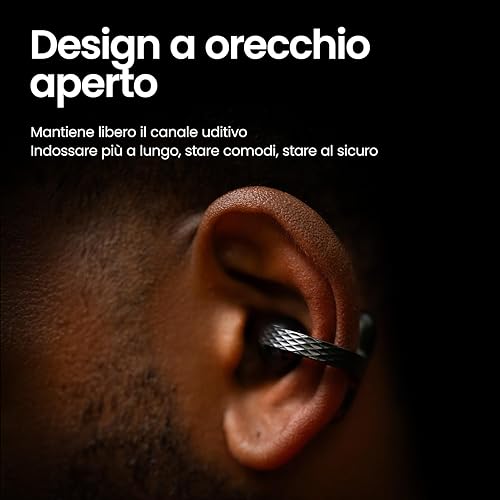 Amazfit Up OWS Cuffie Bluetooth 5.3, Auricolari senza Fili a Orecchio Aperto con Facile Controllo, Resistenti all'Acqua IPX4, Riduzione del Fumore di Fondo AI, Compatibili con Android e iPhone - Fashionser