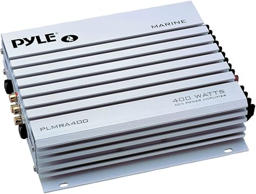 Pyle PLMRA400 Amplificatore Impermeabile Marino per Uso Nautico 4 CANALI da 200 Watt RMS E 400 Watt Max per Barca Piscina Resistente all'Acqua per IMBARCAZIONI O Locali ALL'APERTO - Fashionser
