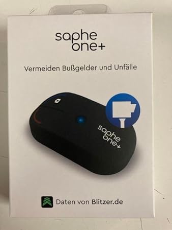 Saphe One+ Dispositivo per le allerte autovelox, segnalatore autovelox con segnale acustico e luminoso, segnalatore autovelox in tutta Europa, si avvia automaticamente alla partenza via Bluetooth. - Fashionser
