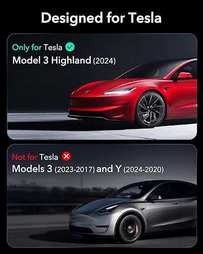 ESR Pellicola per Tesla Model 3 Highland 2024, Protezione per Lo Schermo in Vetro Temperato con Kit di Allineamento, Tesla Model 3 Highland 2024 Accessori, Anti-graffio, Zero Bolle e Anti-impronte - Fashionser