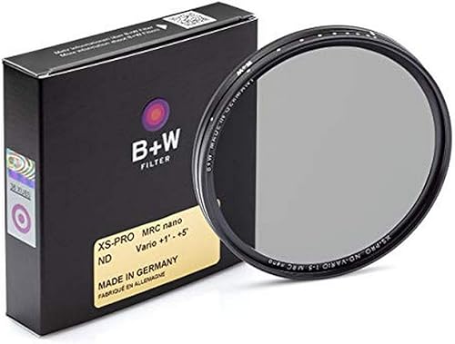 B+W - Filtro per fotocamera digitale neutro di densità varia XS-Pro Nano, rivestimento multi-resistente, 77 mm. - Fashionser