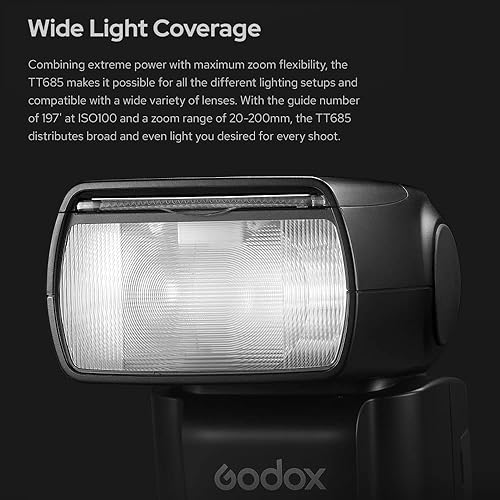 Godox Thinklite TT685IIN TTL On-Camera Speedlight 2.4G Wirelss X System Flash GN60 High Speed 1/8000s Sostituzione per Nikon D800 D700 D7100 D7000 D5200 D5100 D5000 D300 D300S D3200 - Fashionser
