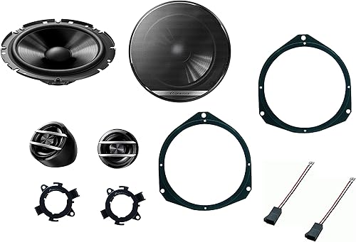 Kit 4 Casse Pioneer TS-G170C Kit a due vie separato da 17 cm 300W compatibile con FIAT 500 e ducato del 2006 con Supporti Altoparlanti Predisposizione Anteriore Alta qualità - Fashionser