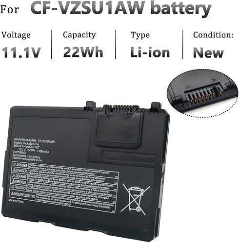 KXRSII CF-VZSU1AW Batteria per Panasonic Toughbook CF-VZSU1BW CF-VZSU1AJS CF-VZSU1AR CF-33 MK1 MK2 MK3 MK4 CF-33AEHFATG CF-33AEHFZTG CF-33LEHFAT3 CF-33LEHGAT3 CF-33AEHFZTN CF-33AEHGATG - Fashionser