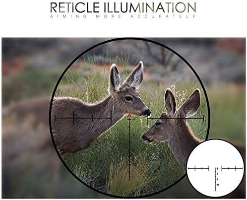 ACEXIER Mirino Ottico Mirino 4x32 Mirino a mirino Illuminato Rosso in Vera Fibra con mirino olografico da 20 mm - Fashionser