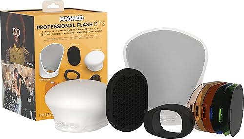 MagMod Professional Flash Kit 2 | Fotografia Illuminazione Flash Diffusore Set | Accessori per Diffusori di Luce Magnetica | Nuovi e Migliorati Modificatori MagMod | Controllo della Luce Superiore - Fashionser
