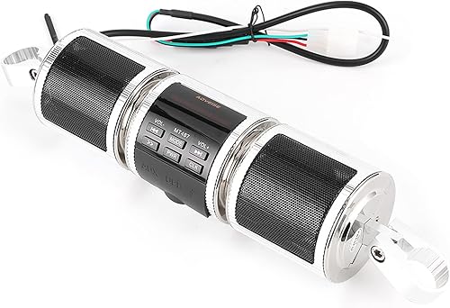 aqxreight Altoparlante Stereo per Moto Lettore Musicale MP3 Impermeabile Radio USB AUX SD per Manubrio Moto Guida All'aperto - Fashionser