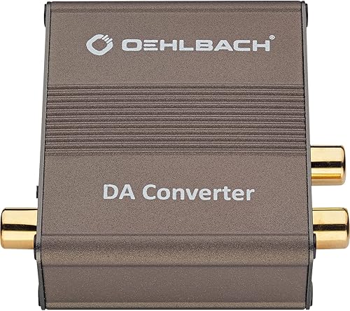 Convertitore DA Oehlbach - Convertitore audio digitale/analogico - Coassiale/ottico, R-L/jack - Cirrus Logic Chip, marrone metallico - Fashionser