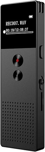 16GB Registratore vocale digitale professionale,registratore vocale con FM e MP3,supporta la registrazione e il salvataggio con un clic,Ideale per Lezioni,Riunioni,Interviste,altoparlante incorporato - Fashionser