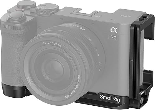 SMALLRIG L Bracket per Sony Alpha 7C II/Alpha 7CR, Piastra a Forma di L con Chiave Incorporata, Piastra a Sgancio Rapido per Arca, Foro per Cinturino, Foro QD - 4569 - Fashionser