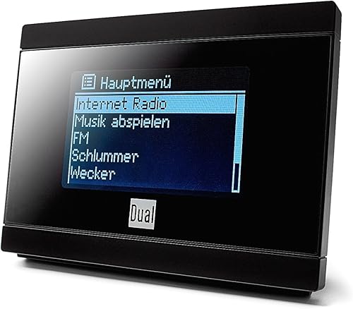 Dual DAB-2A - Radio digitale (display LCD, adattatore DAB+/UKW, funzione sveglia), telecomando e adattatore inclusi, colore: Nero - Fashionser