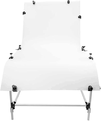 Tavolo per riprese fotografiche con 3 sfondi in PVC, 61 x 100 cm, supporto per sfondo per riprese di natura morta, facile da pulire, pieghevole e portatile per foto di prodotti elettronici e - Fashionser
