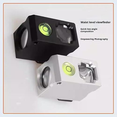 Mirino ottico a livello della vita da 50 mm con supporto per scarpa regolabile, strumento di inquadratura di precisione, esperienza di ripresa migliorata con livella a bolla e protezione per slitta - Fashionser