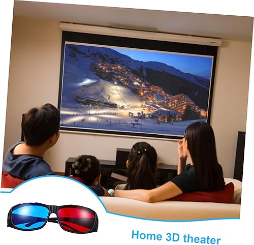 Hemobllo Occhiali 3D per anaglifi, universali, per visione 3D, cinema, cinema, TV, giochi, cinema, cinema, cinema, TV, 5 pezzi, colore rosso e blu - Fashionser