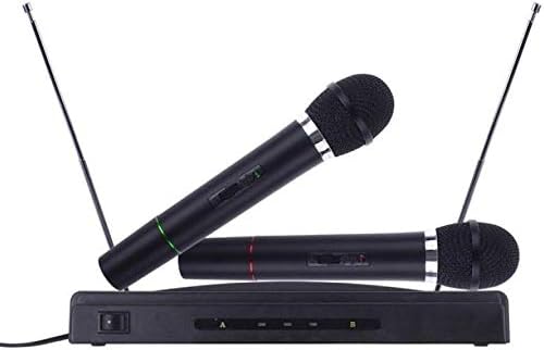 TEMPO DI SALDI Kit Coppia Di Microfoni Senza Fili Con Ricevitore Wireless Professionale Karaoke - Fashionser
