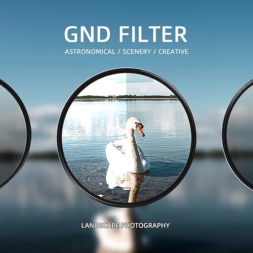 7artisans GND 0.9 - Filtro graduale morbido girevole (3 stop) 46 mm/49 mm/52 mm/55 mm/58 mm/62 mm/67 mm/72 mm/77 mm/82 mm GND 0,9 grigio neutro graduato (67 mm) - Fashionser