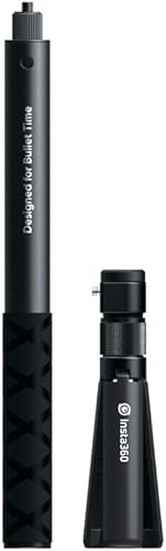 Insta360 Bullet Time Bundle - Kit con Selfie Stick e Impugnatura Aggiuntiva Ergonomica con Treppiedi Integrato, Compatibile con Videocamera ONE/ONE X/EVO, Allungabile fino a 120cm - Nero - Fashionser