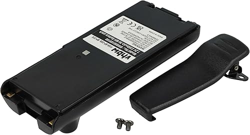 1x batteria compatibile con Icom IC-F21S, IC-F22, IC-F22S, IC-F22SR, IC-F30FS radio (2300mAh, 7,2V, NiMH) + clip - Fashionser