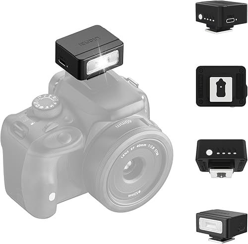 ULANZI SL02 Flash Speedlite per Fotocamera, Modalità Luce Continua, GN8 con 4 Livelli di potenza, [email protected], Ricarica Rapida Type-C,Compatibile con Canon/Fuji/Nikon/Panasonic/Olympus/Sony - Fashionser