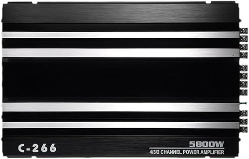 Asyduey Amplificatore Audio per Auto A 4 Canali Amplificatore Ad Alta Potenza da 5800 W Amplificatore di Potenza A Vie Ultrasottile da 12 V Strumenti di Classe A/B - Fashionser