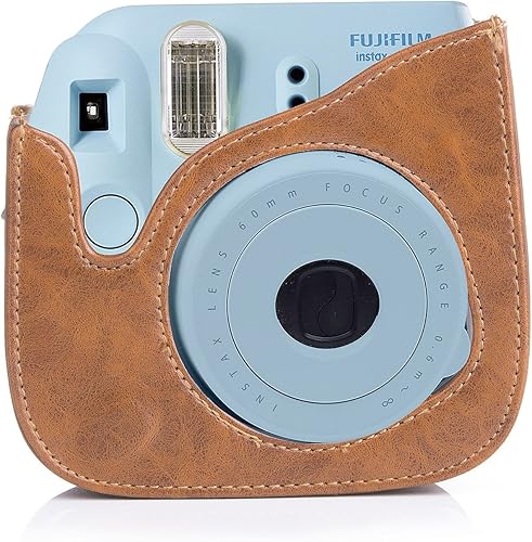 Diealles Mini 8/ Mini 8s/ Mini 9 Custodia con Cinghia di Spalla, Adatto a Fujifilm Mini 8/ Mini 8s/ Mini 9 Fotocamera Istantanea (Marrone) - Fashionser