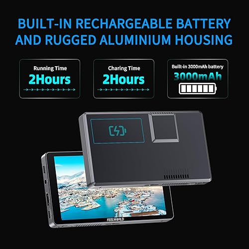 FEELWORLD P6XL Monitor da campo in alluminio da 6 pollici 1200Nit Monitor DSLR touchscreen con batteria integrata 4K 60Hz HDMI2.0 3DLUT HDR Forma d'onda Screenshot - Fashionser