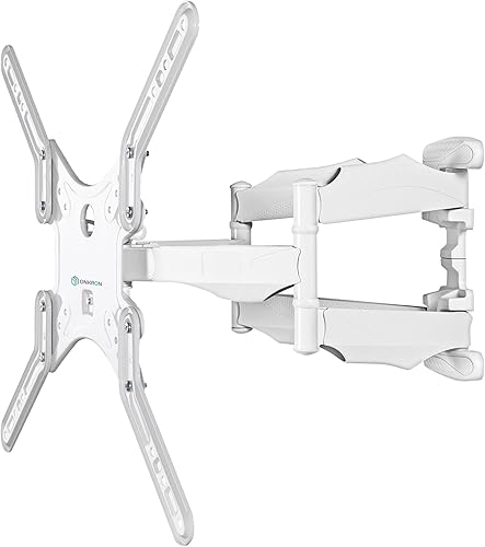 Supporto a Muro per TV da 40 a 75 pollici - Sostegno TV Muro con Peso fino a 45,5 kg - Piedistallo Televisore Universale con max VESA 600x400 mm/Supporto per Televisore Girevole M6L-W Bianco - Fashionser