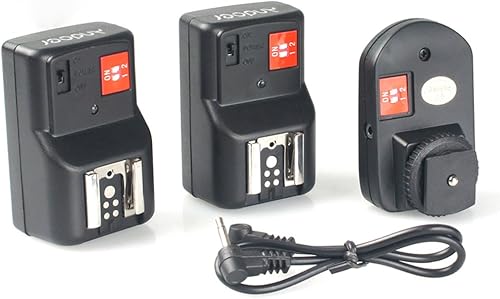 Andoer PT-04GY 4 Canali Senza Fili a Distanza Speedlite Flash Trigger Universale 1 Trasmettitore e 2 Ricevitori per Canon Nikon Pentax Olympus - Fashionser