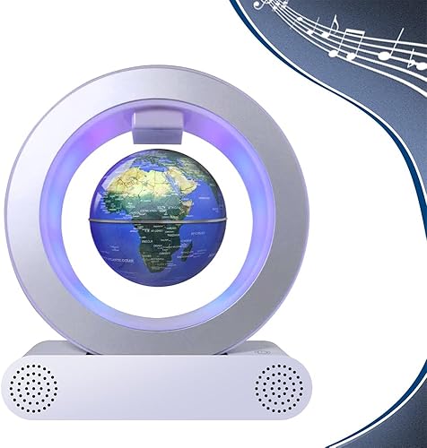 Poojaed Magnetico sospeso globo luce con altoparlante Bluetooth, globe a O per la decorazione della scrivania dell'ufficio, regalo fantastico per uomini, donne, padri e marit(Globo 10 cm) - Fashionser