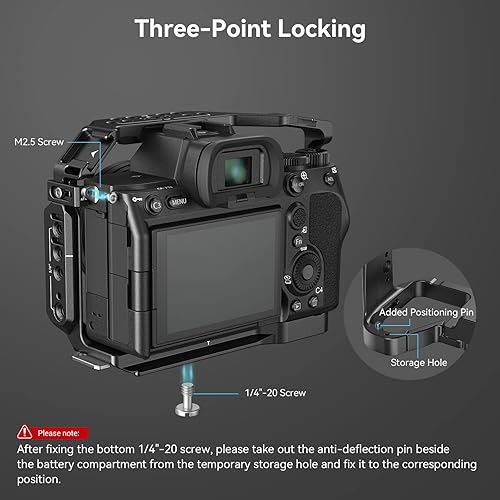 SMALLRIG A7 IV A7 S III A7R V Cage Kit con Maniglia Superiore per Sony Alpha 7 IV/Alpha 7R V/Alpha 7 S III - 3668B - Fashionser