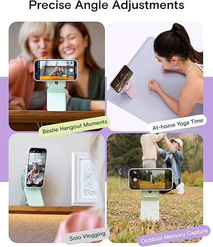 MOFT Treppiede Smartphone per iPhone Serie 16/15/14/13, Universale Invisibile Treppiede Supporto per Telefono con 3 Modalità per Self-Vlogging, Sfogliare, Macrofotografia, Videochiamata, Tramonto - Fashionser