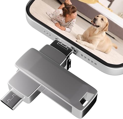 Chiavetta USB da 512 GB per iPhone, 4 in 1 Chiavetta USB Photo Stick memoria esterna, Cle USB 3.0 ad alta velocità, compatibile con Smartphone/iPhone/iPad/Android/PC/Tipo C - Fashionser