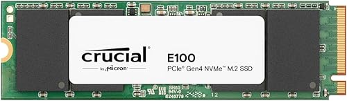 Crucial E100 1TB PCIe Gen4 NVMe M.2 SSD Interno, Fino a 5.000 MB/s, Compatibile con Notebook e PC Desktop - CT1000E100SSD8 - Fashionser