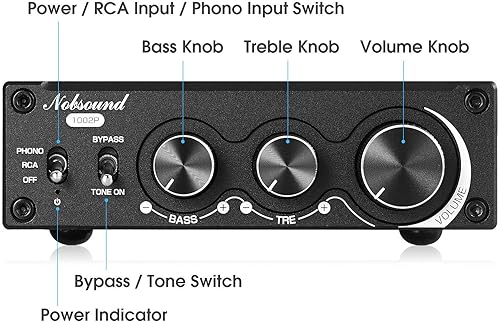 1002P Digitaler Mini-Stereo-Leistungsverstärker für Plattenspieler MM Phono/Power Amp - Fashionser