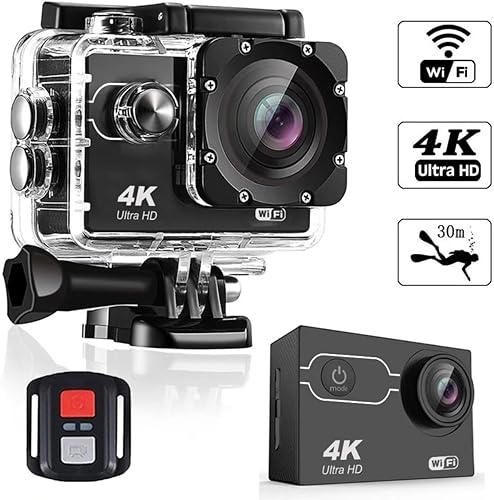 Sorreshop S.R.L.S Fotocamera Subacquea 4K Ultra HD WIFI Videocamera Action Cam Impermeabile 12MP con Telecomando - Fashionser