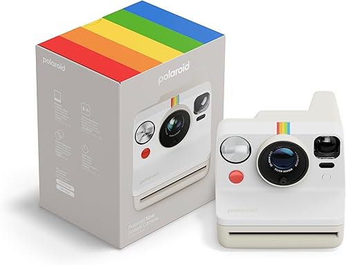 Polaroid - NOW Gen3 - Fotocamera istantanea - Pacchetto fotocamera + pellicola a colori (16 foto) Nero (6560) - Fashionser
