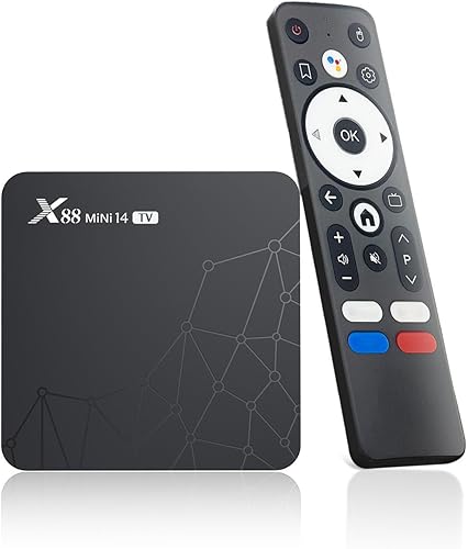 Android TV, TV Box Android 14 con 2 GB 16 GB RK3518 Quad-Core 64bit Cortex-A53 Chipset, Android TV Box 2025 Supporta WiFi Bi-Bande, Bluetooth 5.0, HDMI 2.0 e HD 4K - Fashionser