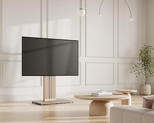 FITUEYES Design Supporto TV da Pavimento per 55' - 88' Regolazione Angolo ± 30° Porta TV da Terra Mobile Portata Massima 60kg Massimo VESA 600 * 400mm Serie ZEN - Fashionser