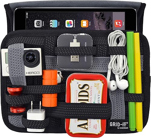Cocoon GRID-IT - Custodia/Organizer per Tablet da 9,7' con Cinghie Elastiche I Sistema Multifunzione con Cerniera e Passante - Nero - 31x2,5x26,7 cm - Fashionser